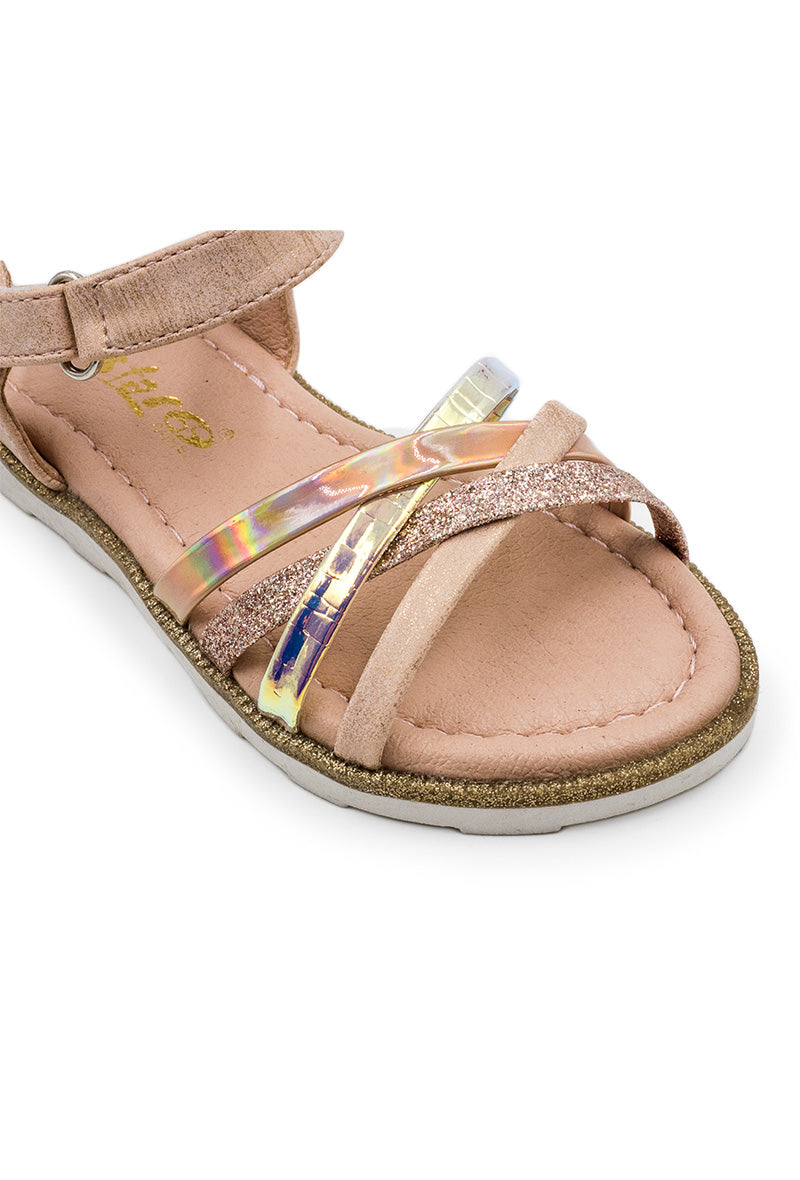 Sandales rose/gold